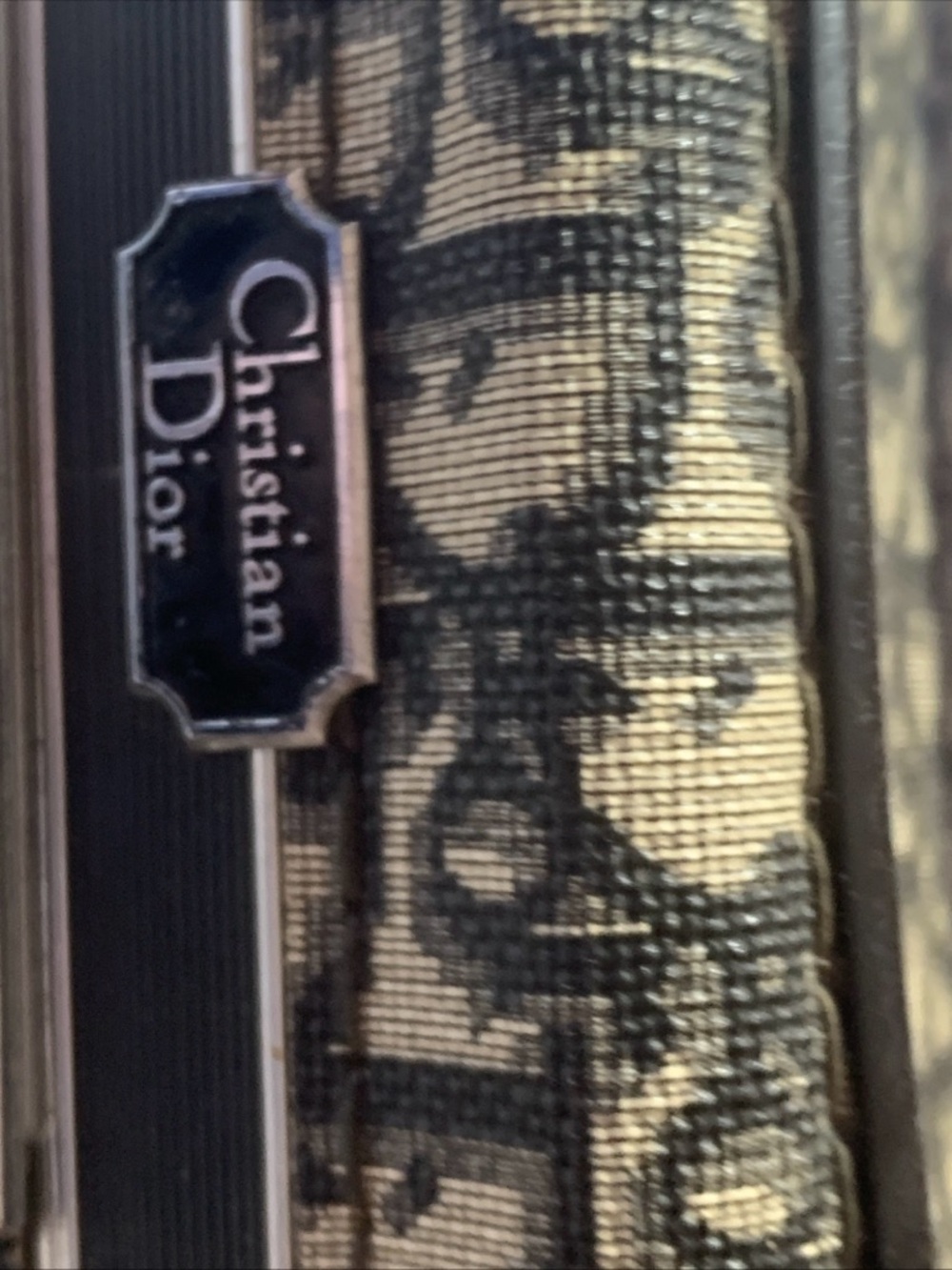 Dior Black and Cream Monogram Travel Bag with Signature Plaque